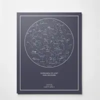 A star map print, representing the digital product option